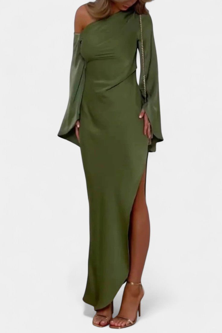Keisha | One - Shoulder Asymmetrical Maxi Dress - Lora Toronto