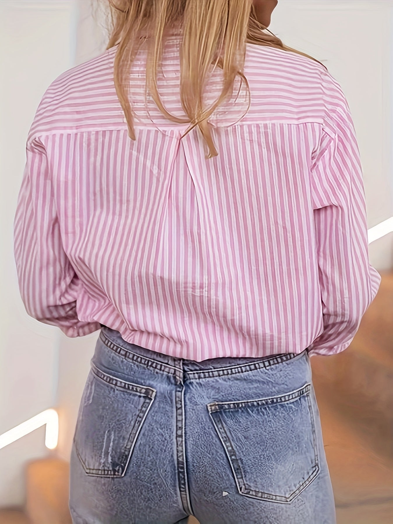 Lena | Classic Striped Button Shirt - Lora Toronto