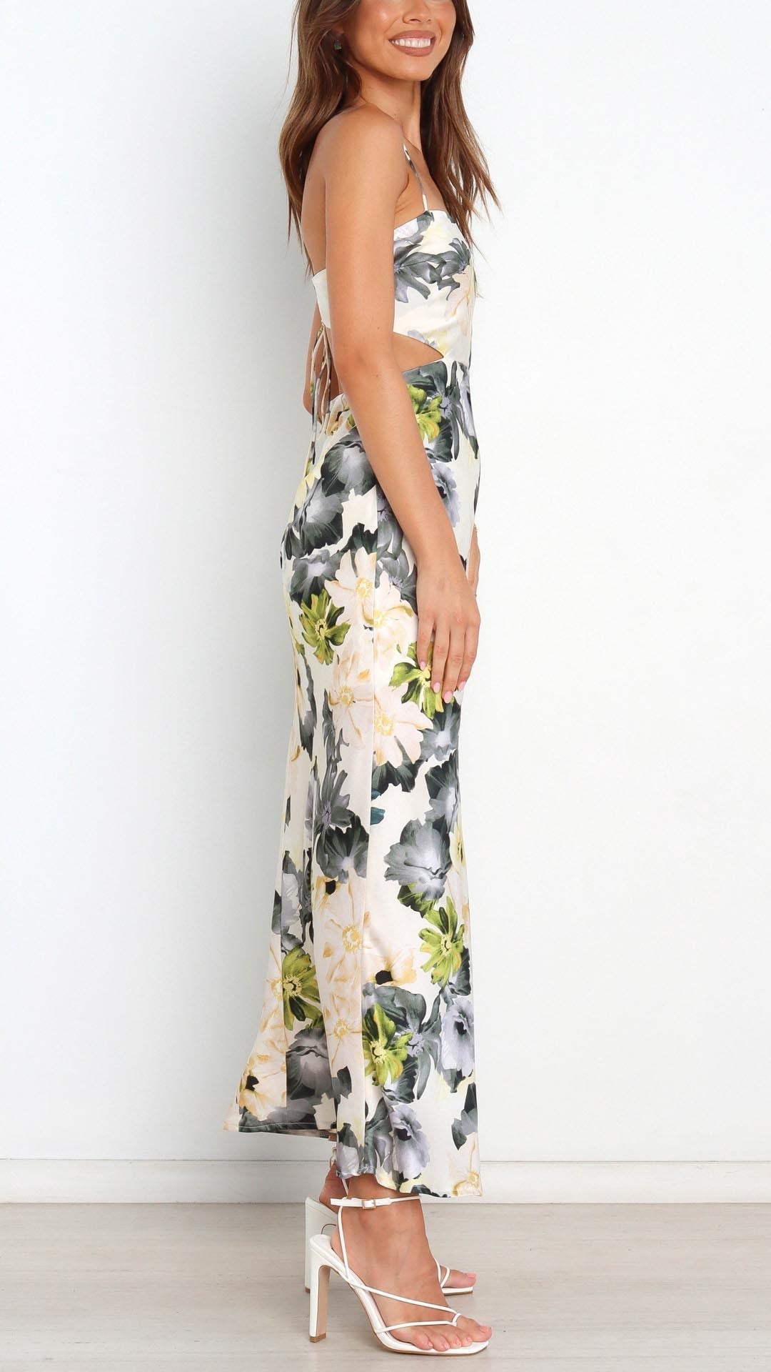 Lena | Floral Elegance Maxi Dress - Lora Toronto