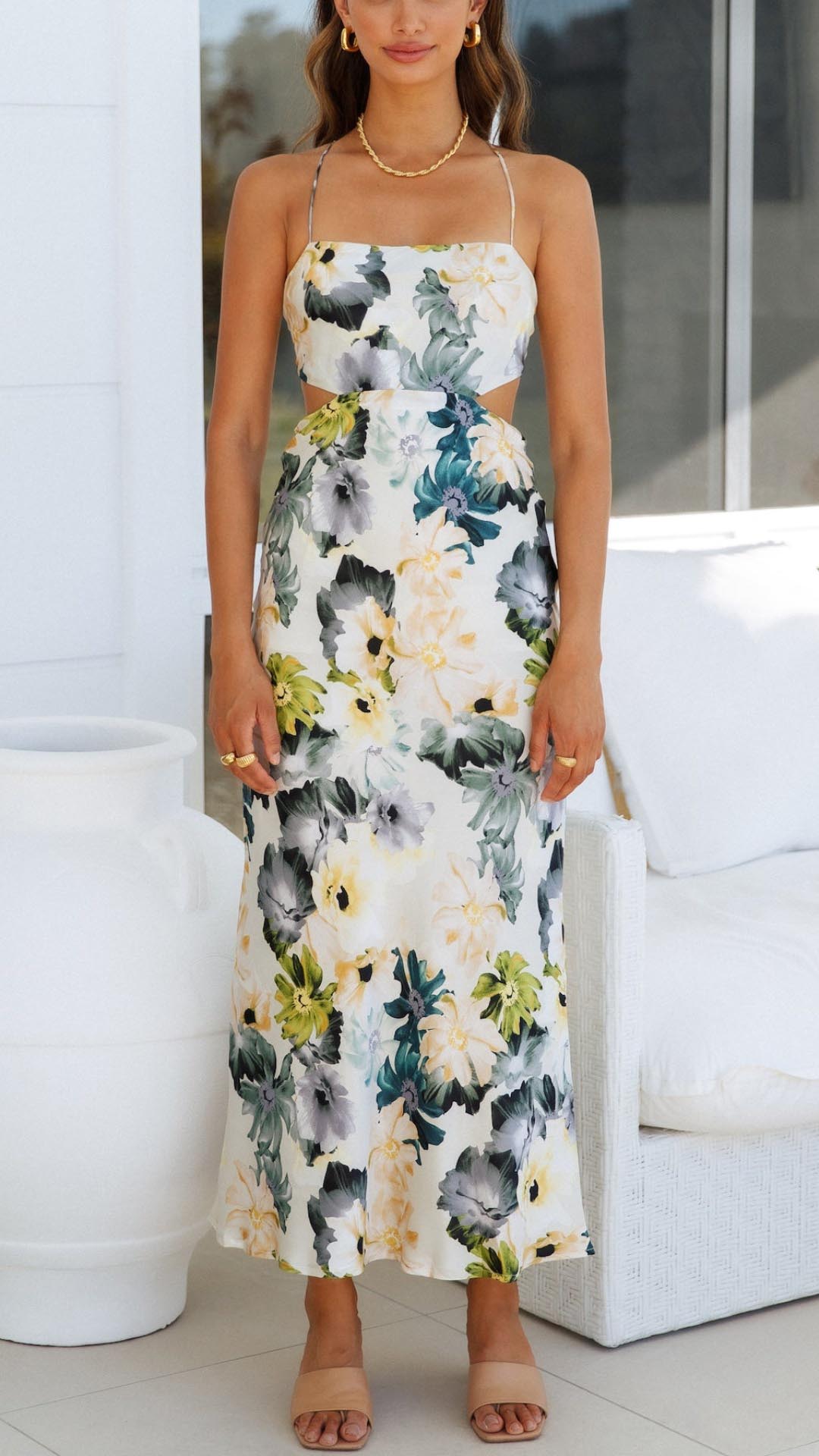 Lena | Floral Elegance Maxi Dress - Lora Toronto