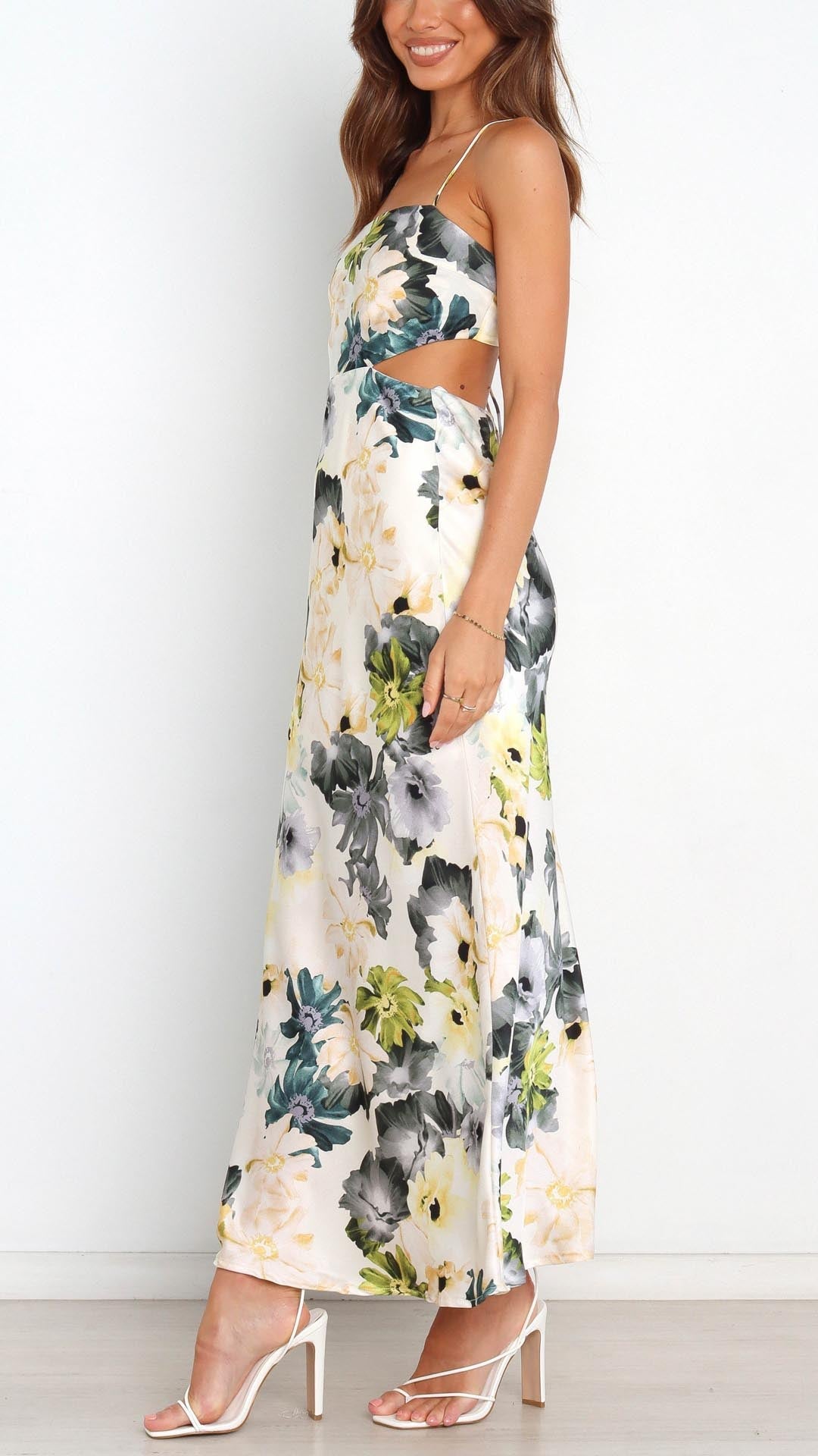 Lena | Floral Elegance Maxi Dress - Lora Toronto