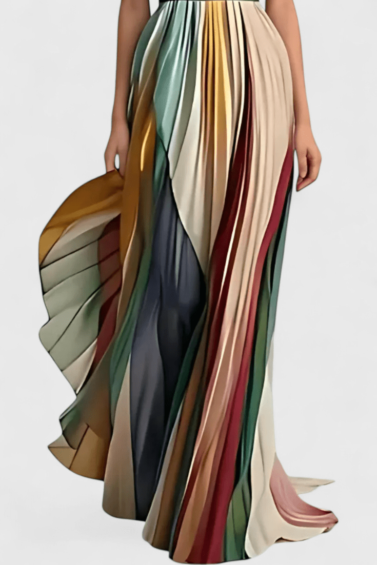 Leticia | Colourful Sleeveless Maxi Dress - Lora Toronto