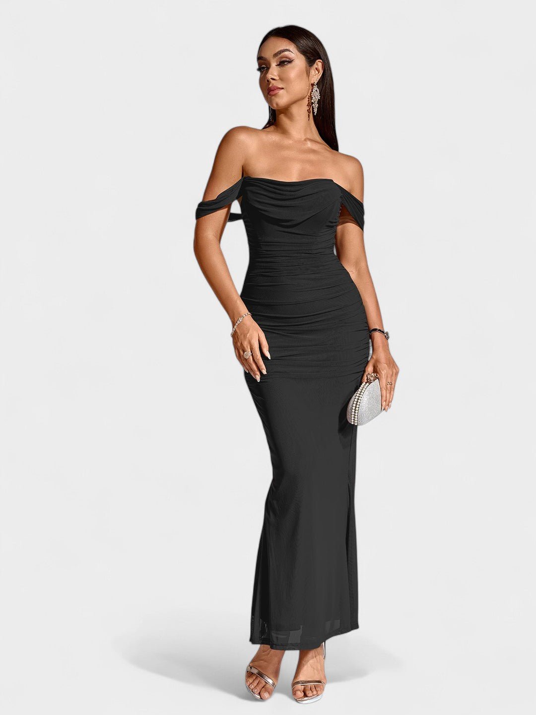 Lora | Nuit Draped Evening Gown - Lora Toronto