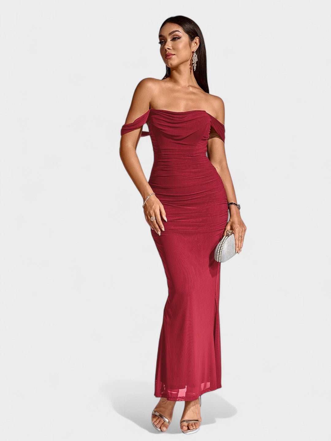 Lora | Nuit Draped Evening Gown - Lora Toronto