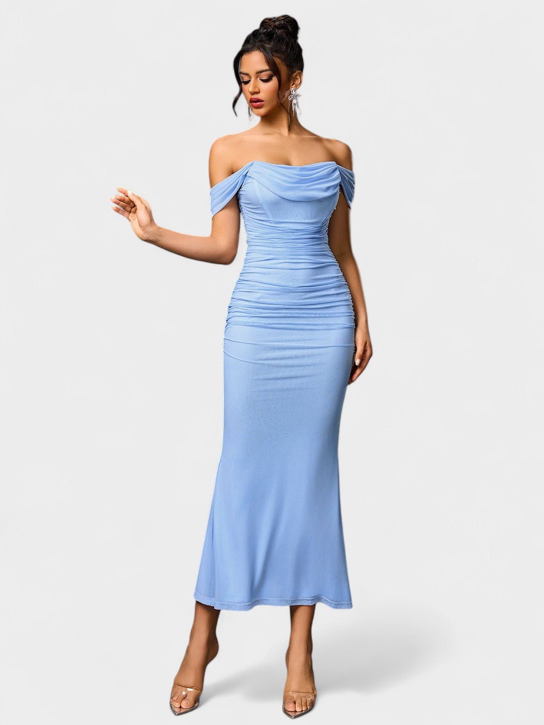Lora | Nuit Draped Evening Gown - Lora Toronto
