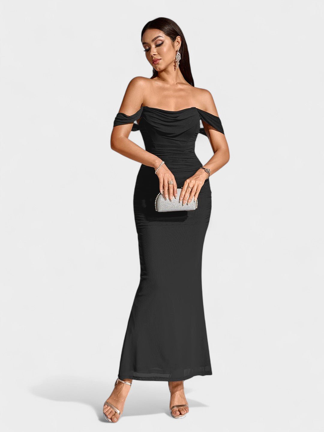 Lora | Nuit Draped Evening Gown - Lora Toronto