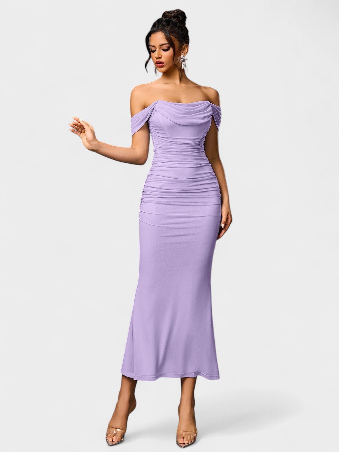 Lora | Nuit Draped Evening Gown - Lora Toronto