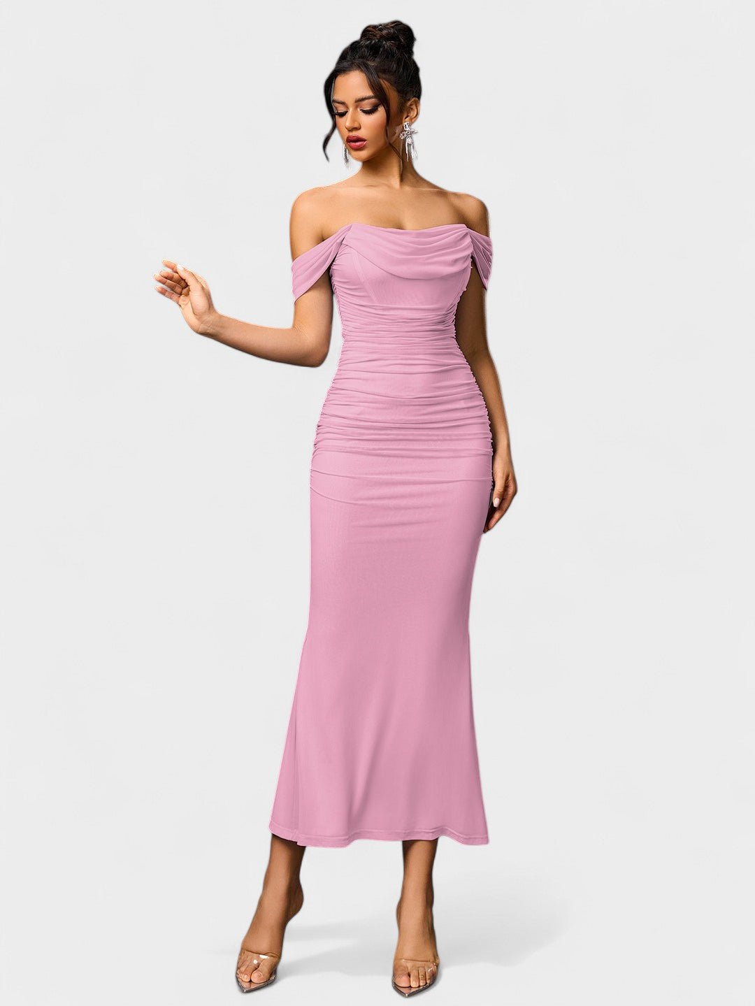 Lora | Nuit Draped Evening Gown - Lora Toronto
