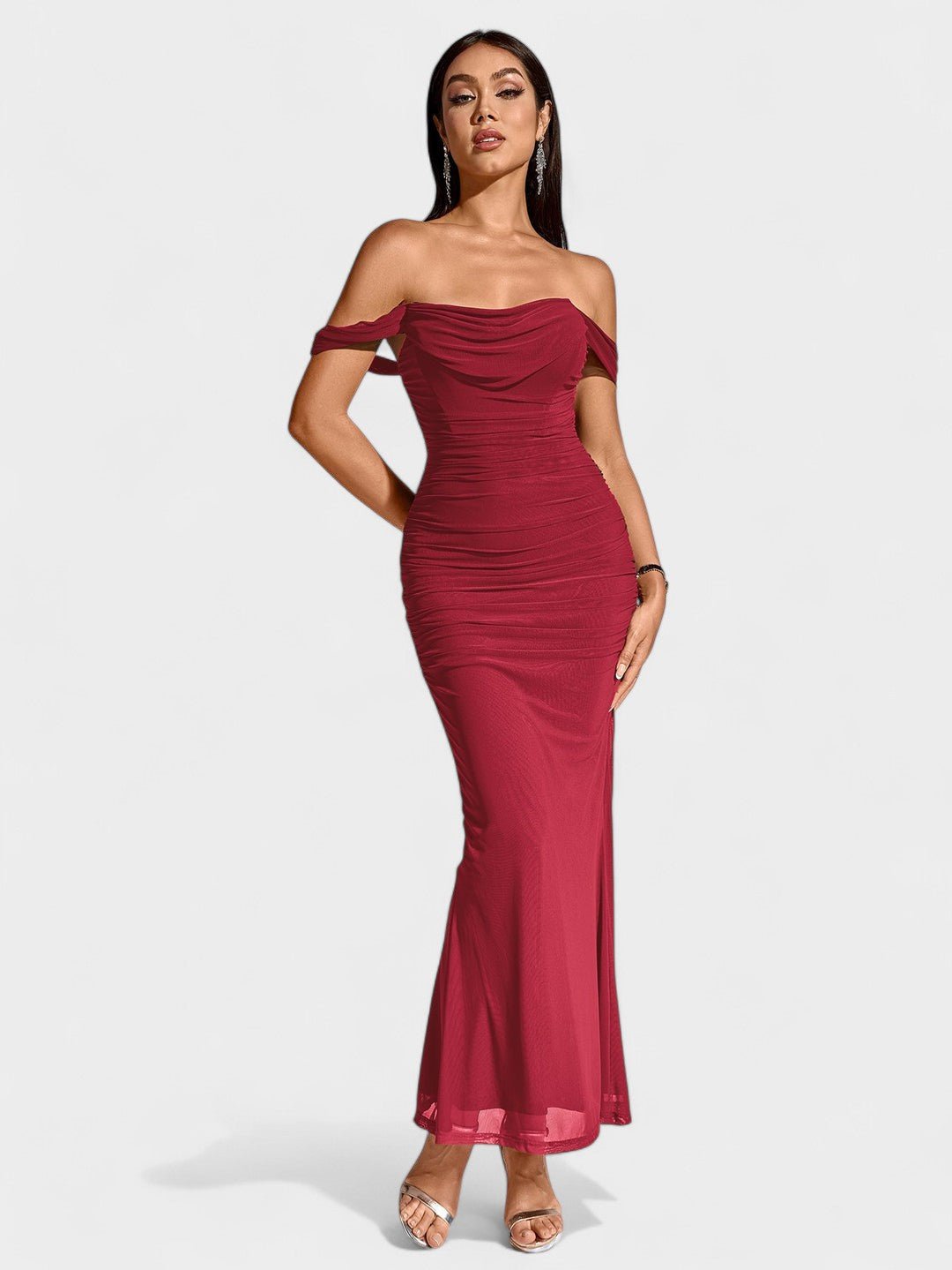 Lora | Nuit Draped Evening Gown - Lora Toronto