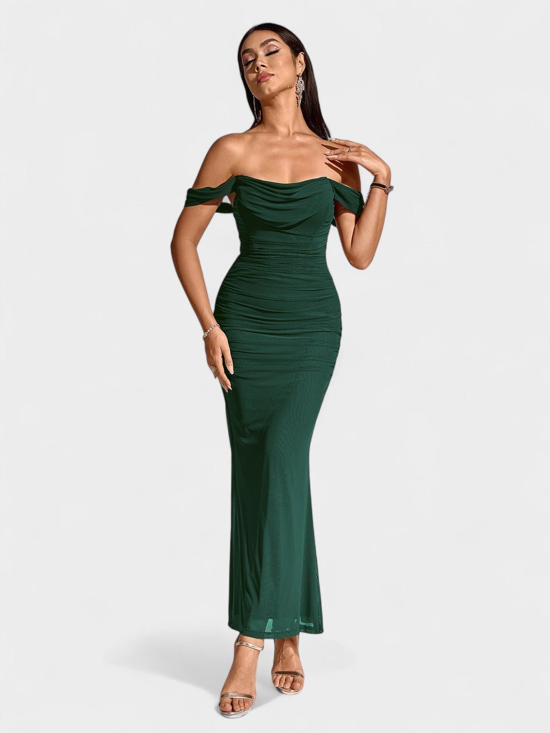 Lora | Nuit Draped Evening Gown - Lora Toronto