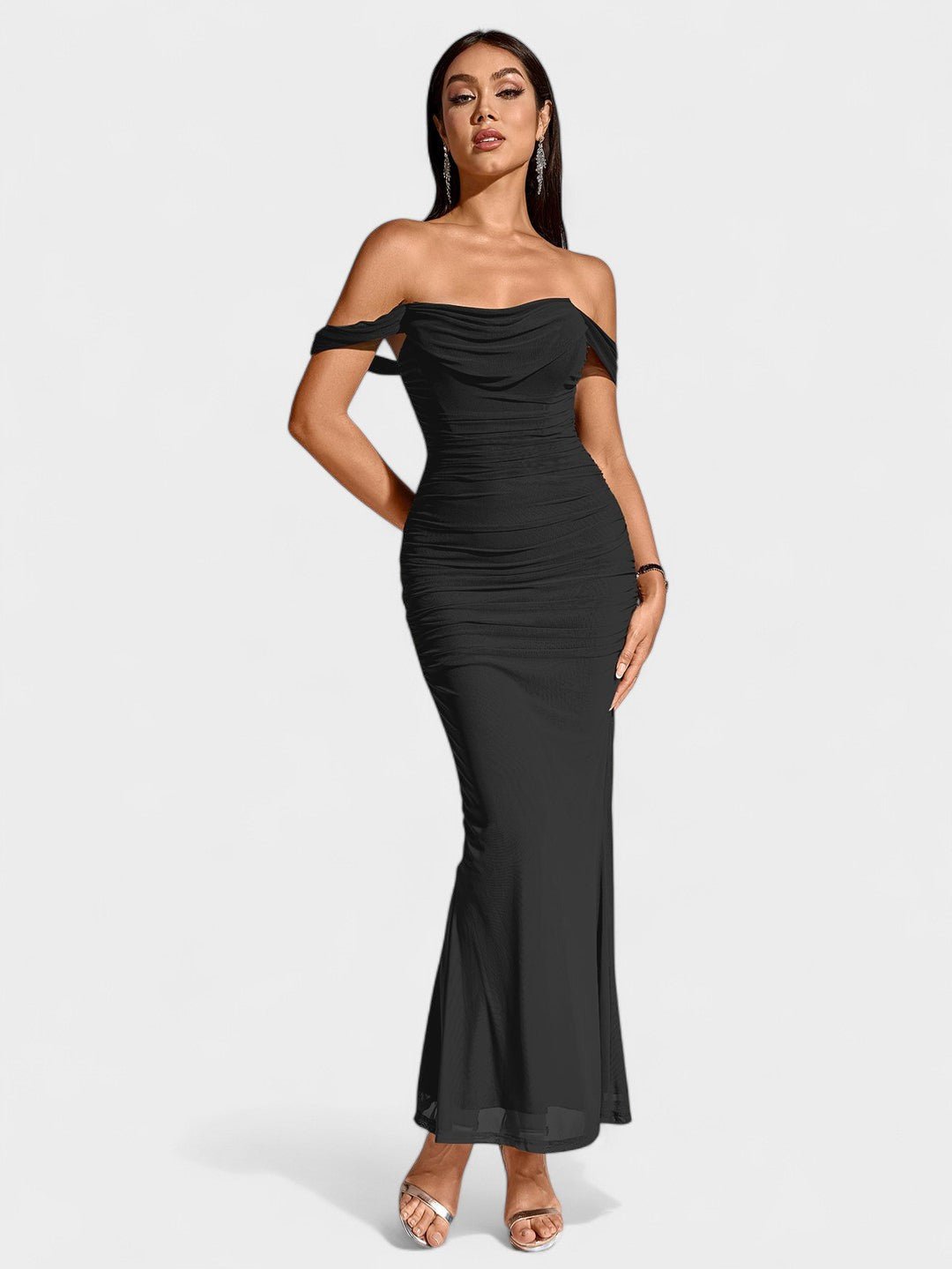 Lora | Nuit Draped Evening Gown - Lora Toronto