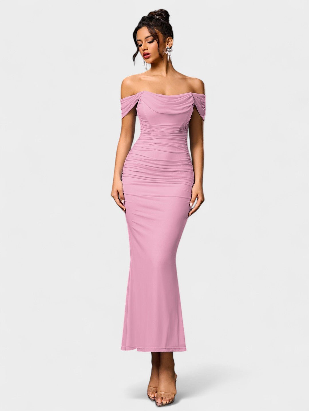 Lora | Nuit Draped Evening Gown - Lora Toronto