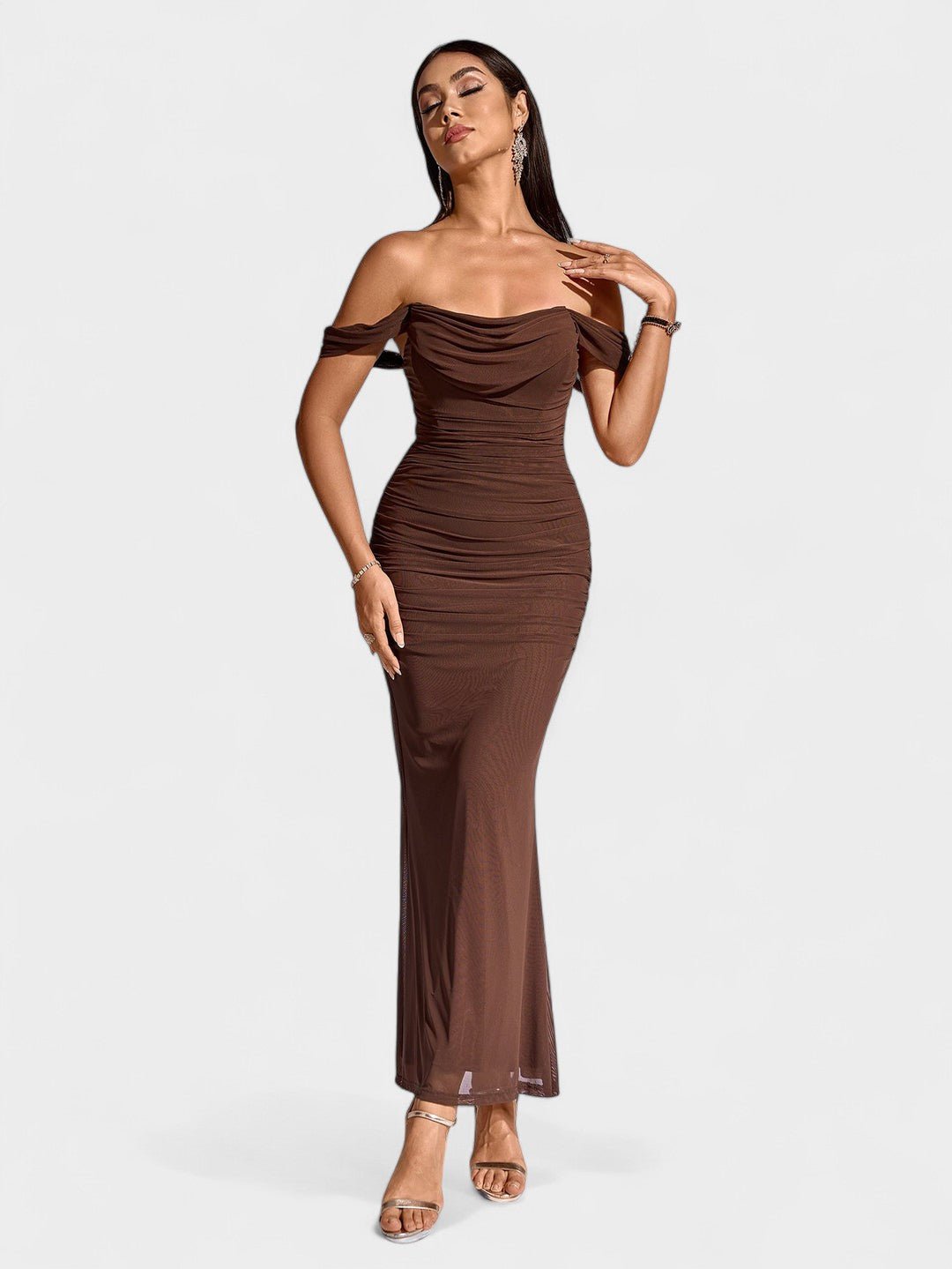 Lora | Nuit Draped Evening Gown - Lora Toronto