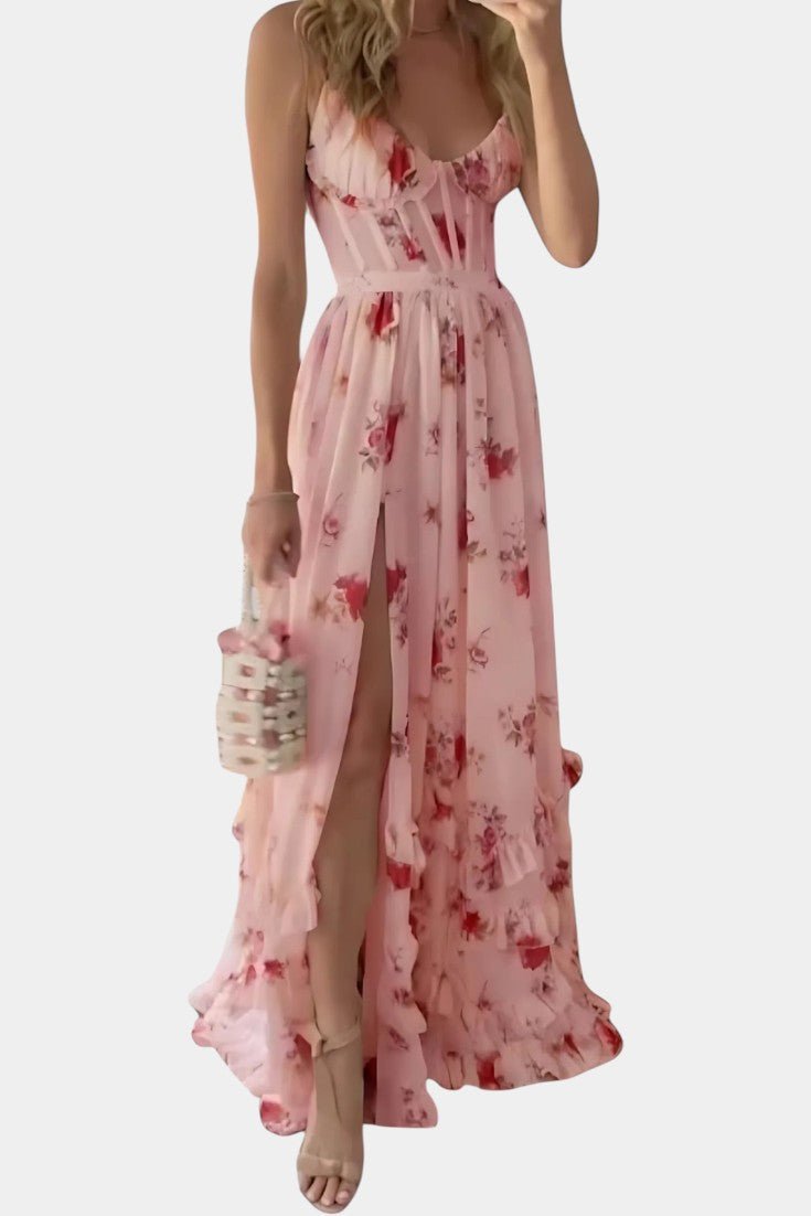 Luna | Floral Corset Maxi Dress - Lora Toronto