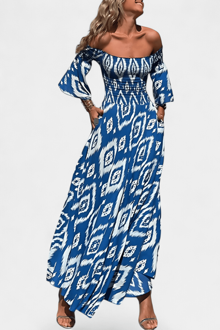 Mar | Off - Shoulder Floral Maxi Dress - Lora Toronto