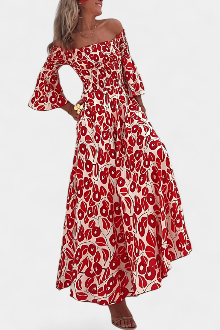 Mar | Off - Shoulder Floral Maxi Dress - Lora Toronto