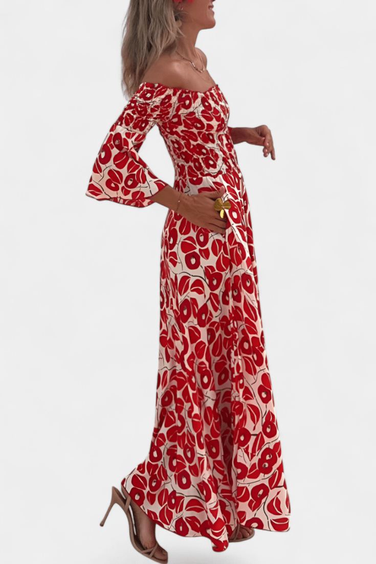Mar | Off - Shoulder Floral Maxi Dress - Lora Toronto