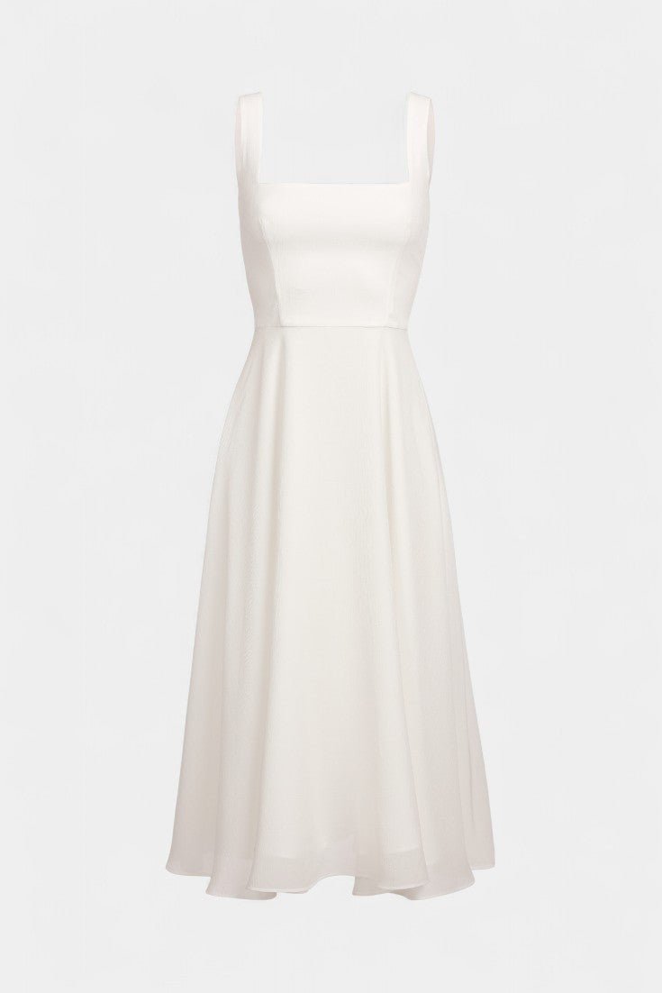Mary | Sleeveless Fit and Flare A - Line Midi Dress - Lora Toronto