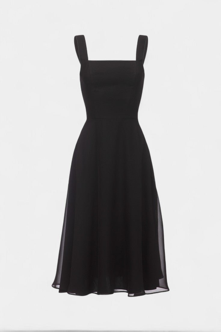 Mary | Sleeveless Fit and Flare A - Line Midi Dress - Lora Toronto