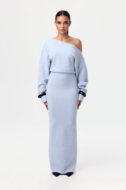 Mila | Off - Shoulder Knit Sweater Dress - Lora Toronto