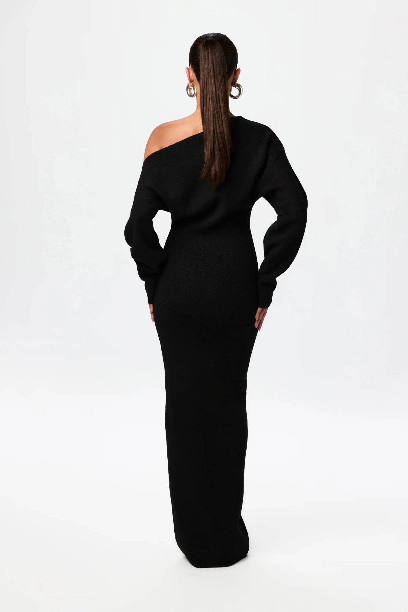 Mila | Off - Shoulder Knit Sweater Dress - Lora Toronto