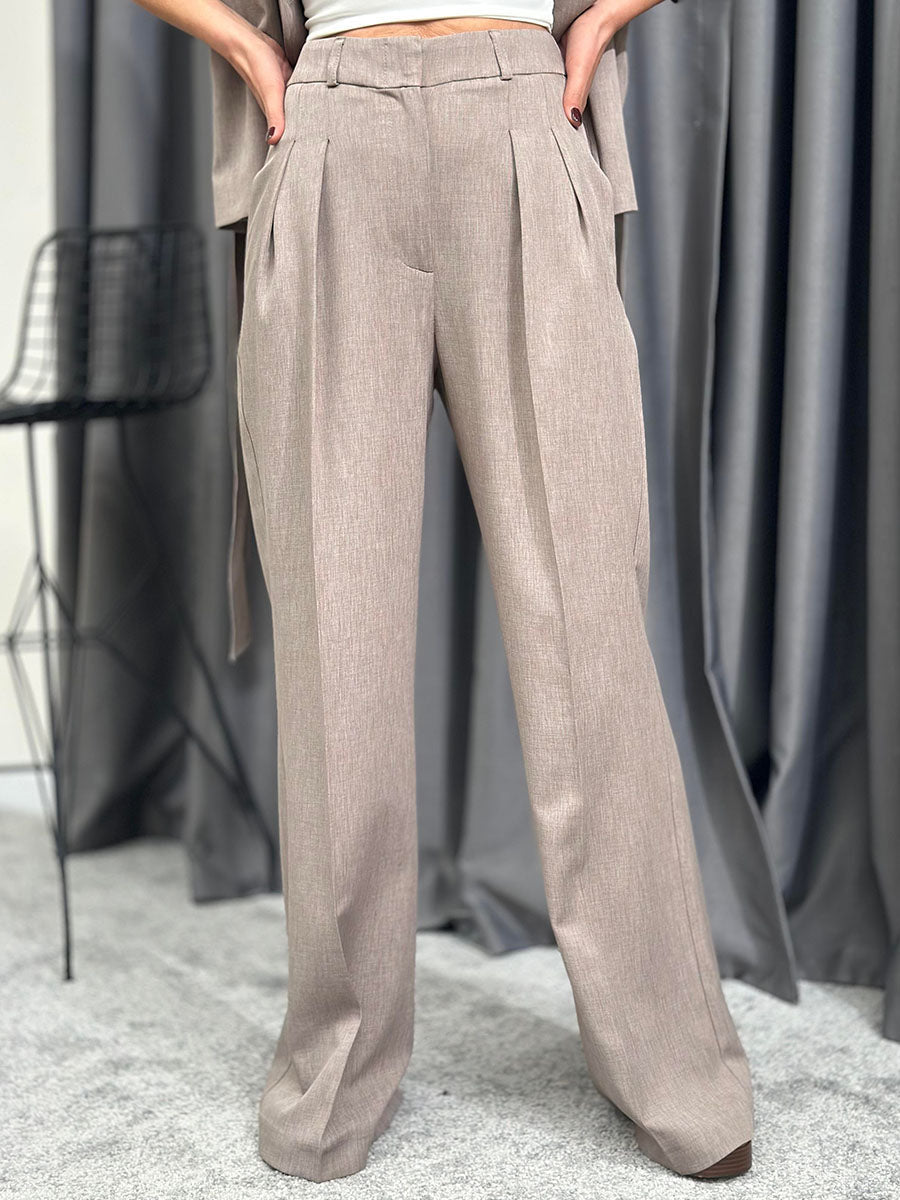 Mira Belted Wide - Leg Pant Set - Lora Toronto