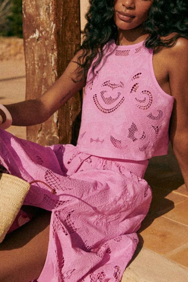 Moise Pink Lace Set - Lora Toronto