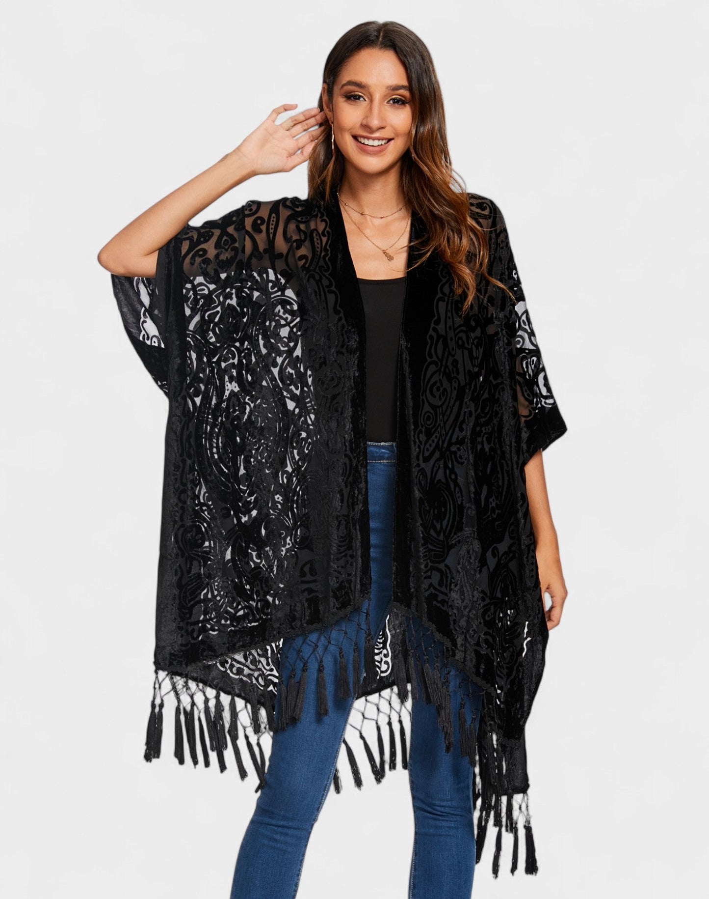 Noa | Velvet Kimono Cardigan - Lora Toronto