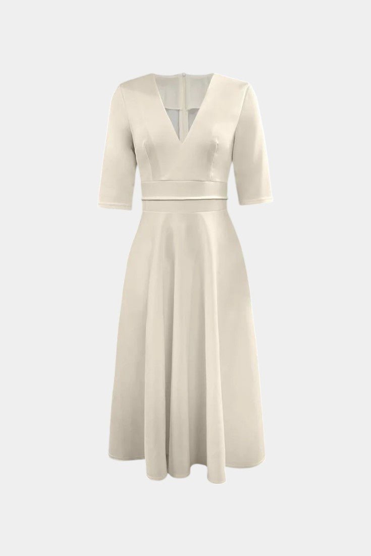 Nylah | A - Line Swing Midi Dress - Lora Toronto