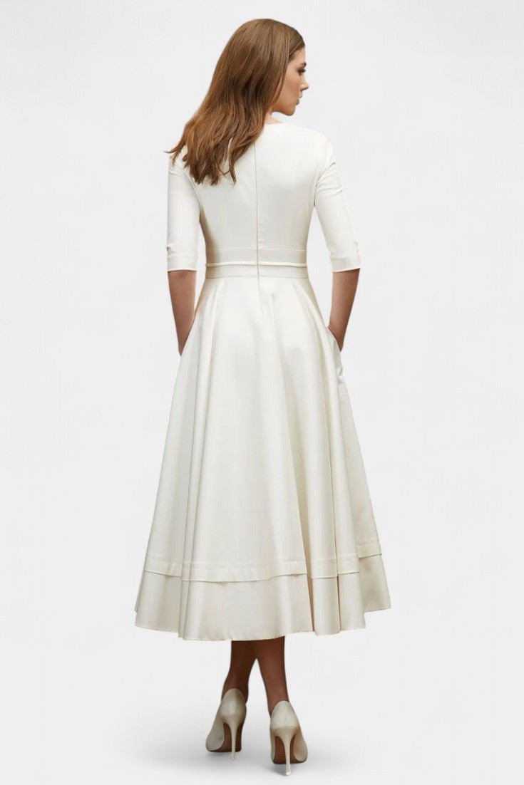 Nylah | A - Line Swing Midi Dress - Lora Toronto