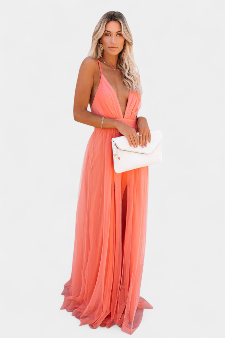 Gergana Petal Dust Tulle Dress