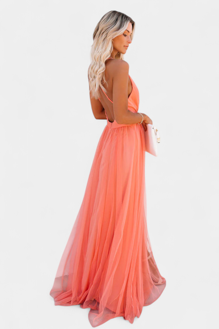 Gergana Petal Dust Tulle Dress