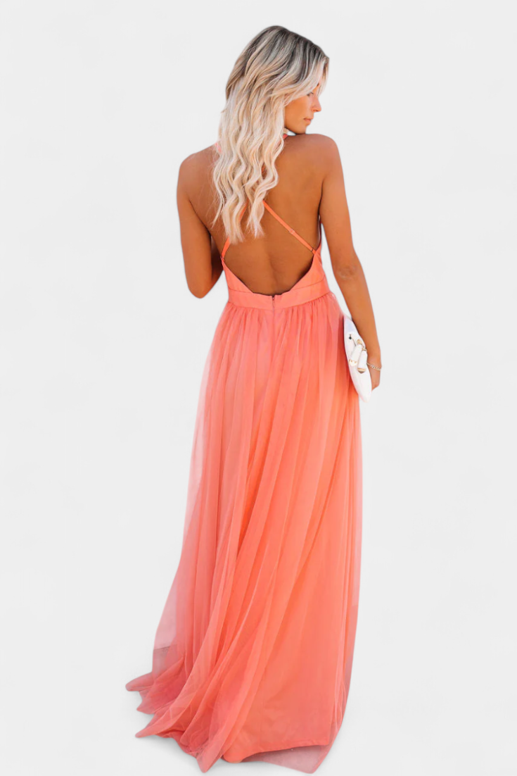 Gergana Petal Dust Tulle Dress