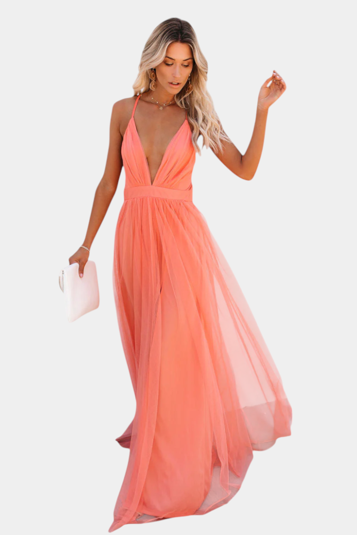 Gergana Petal Dust Tulle Dress