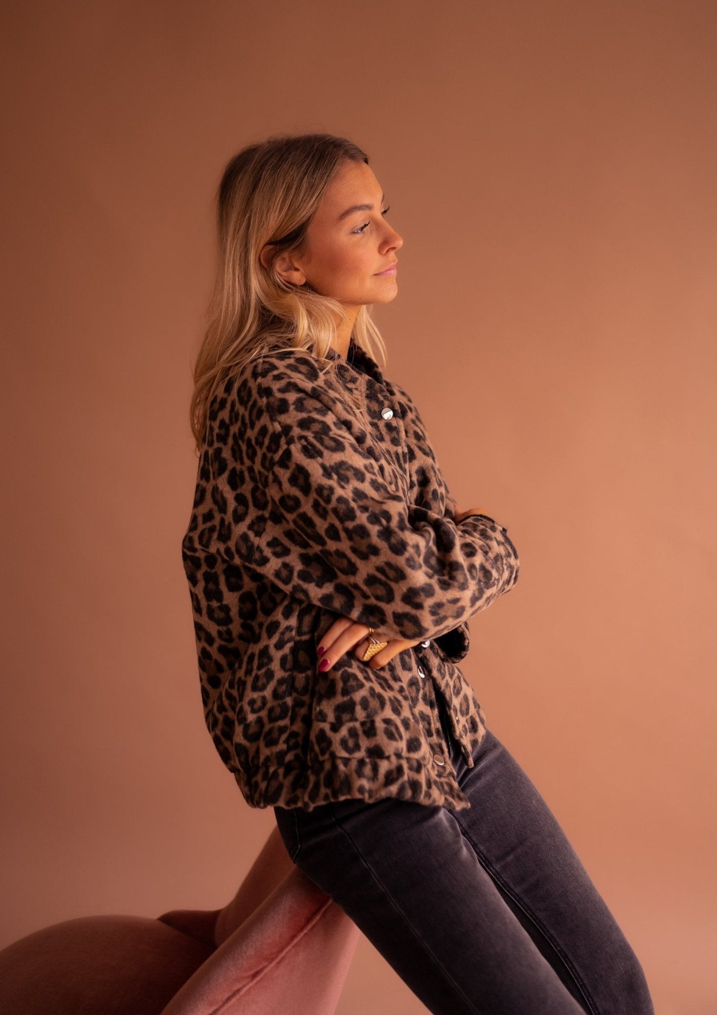 Rita Leopard Print Trendy Jacket - Lora Toronto