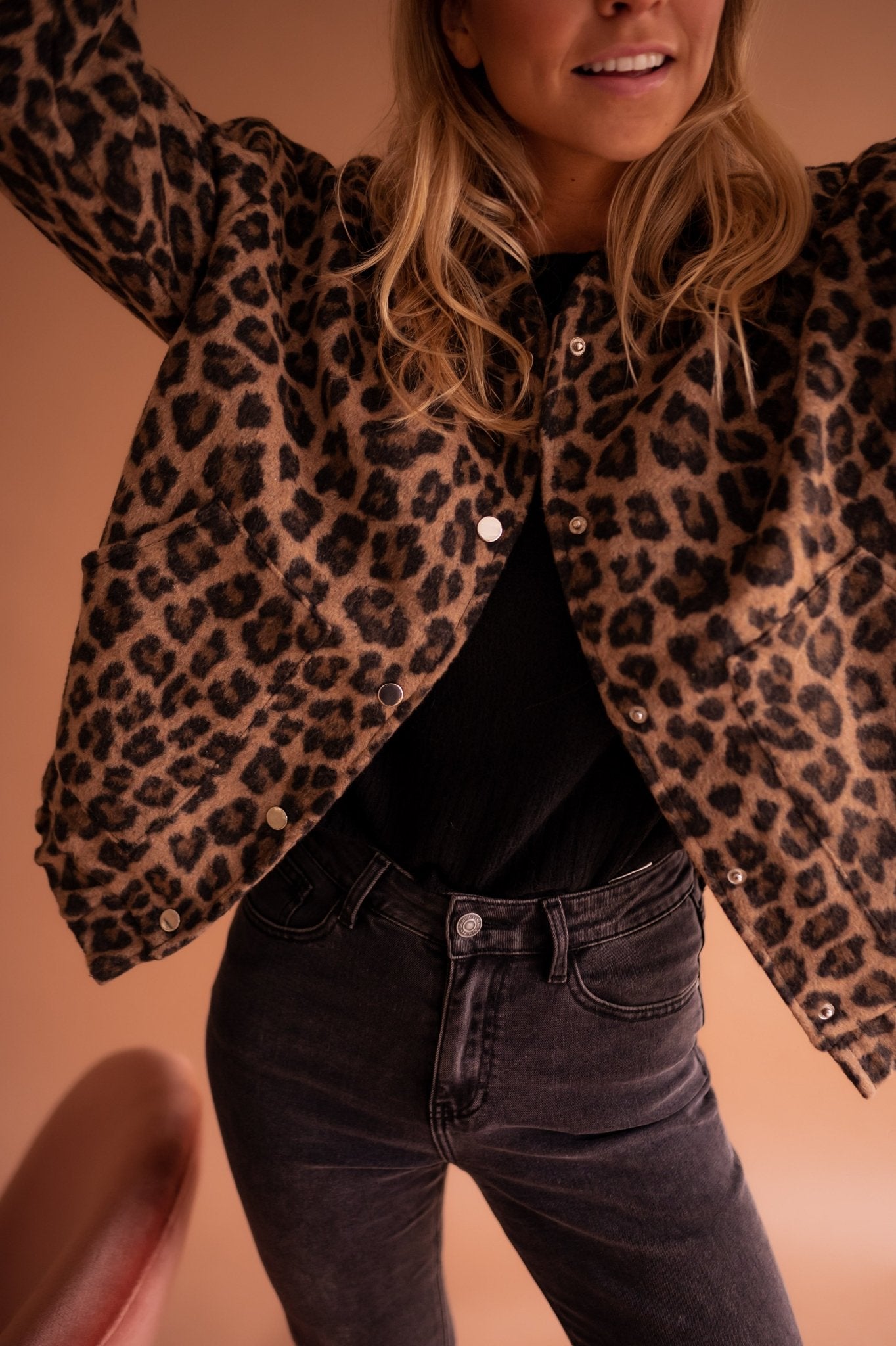 Rita Leopard Print Trendy Jacket - Lora Toronto
