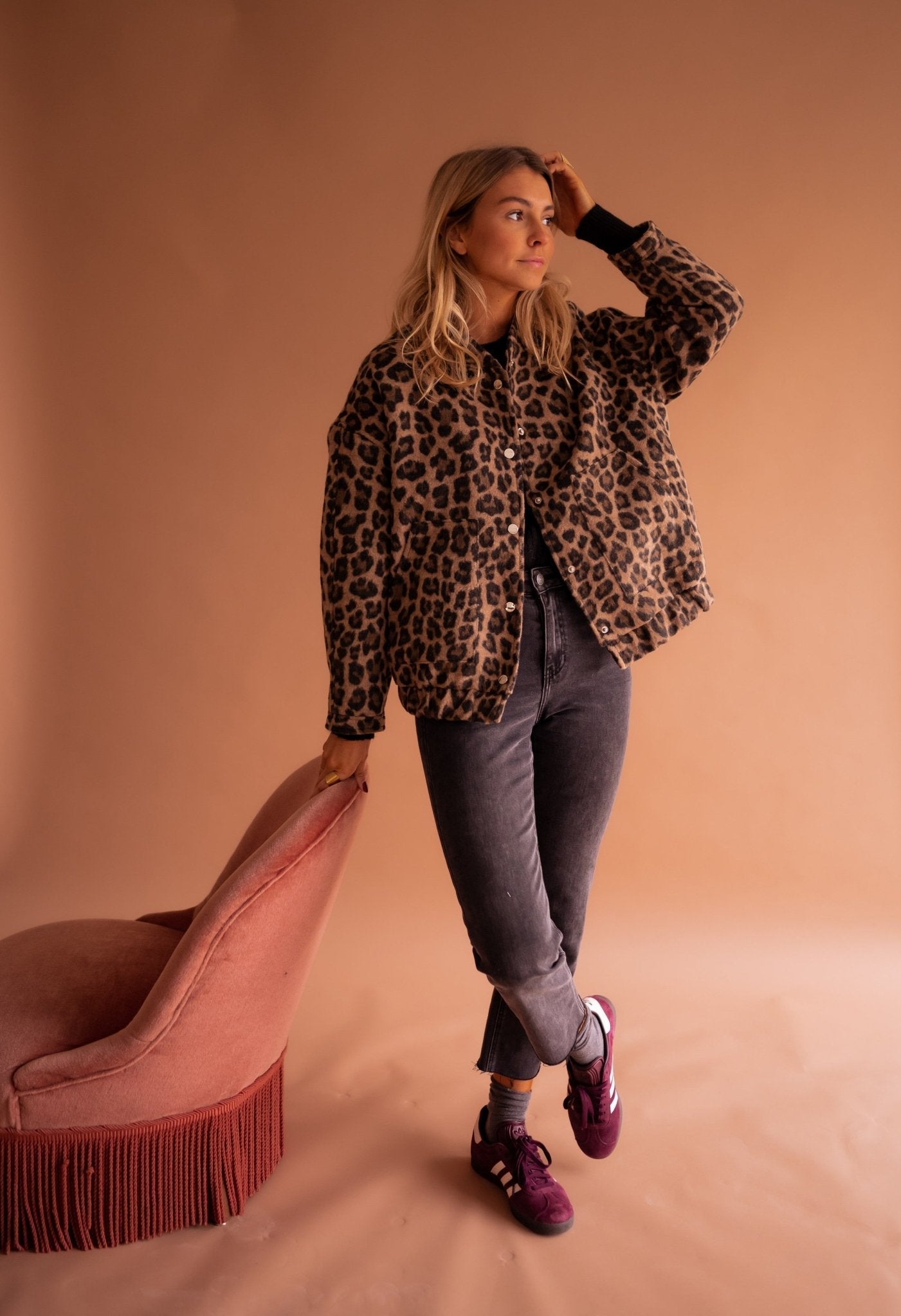 Rita Leopard Print Trendy Jacket - Lora Toronto