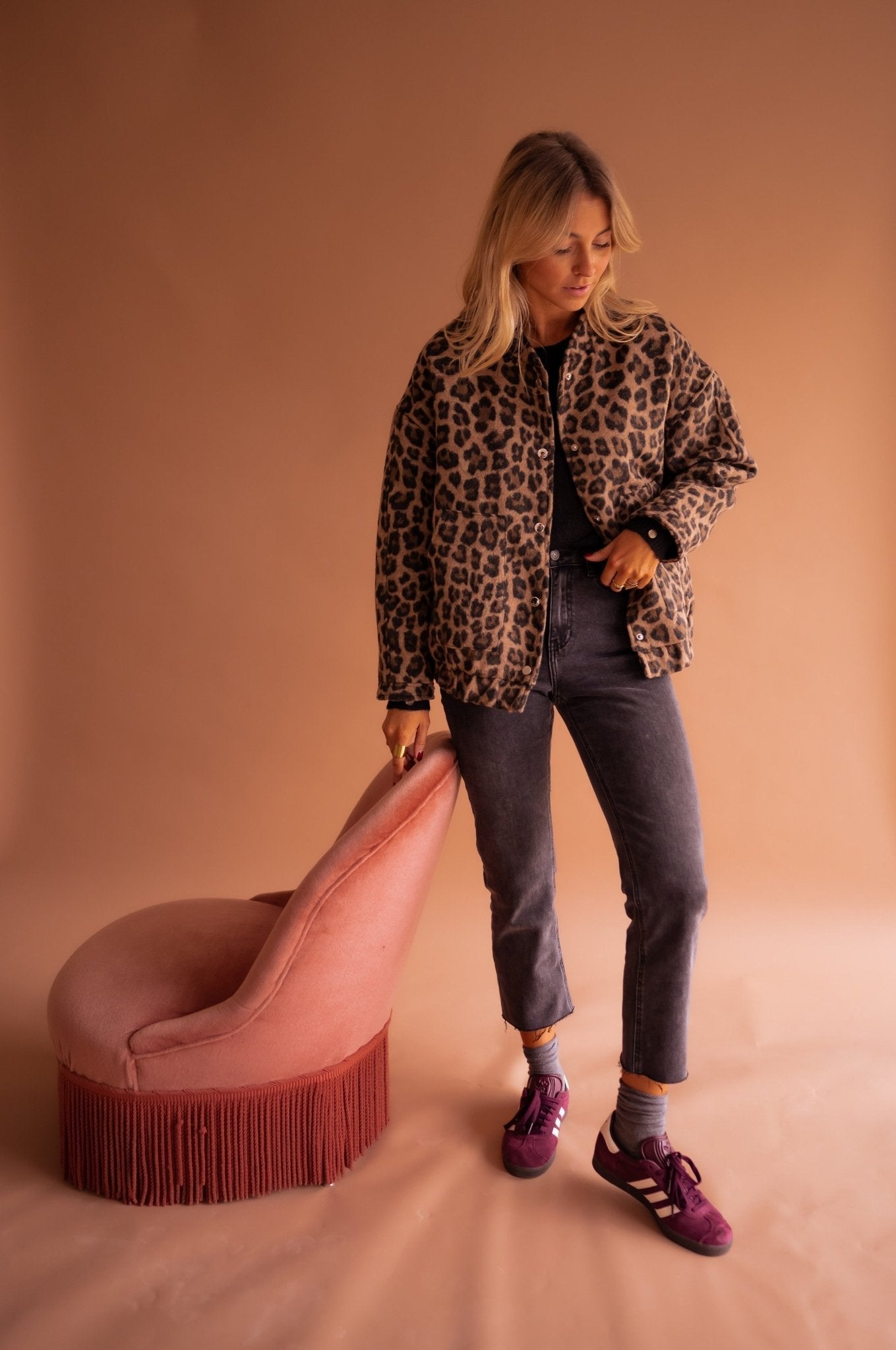 Rita Leopard Print Trendy Jacket - Lora Toronto