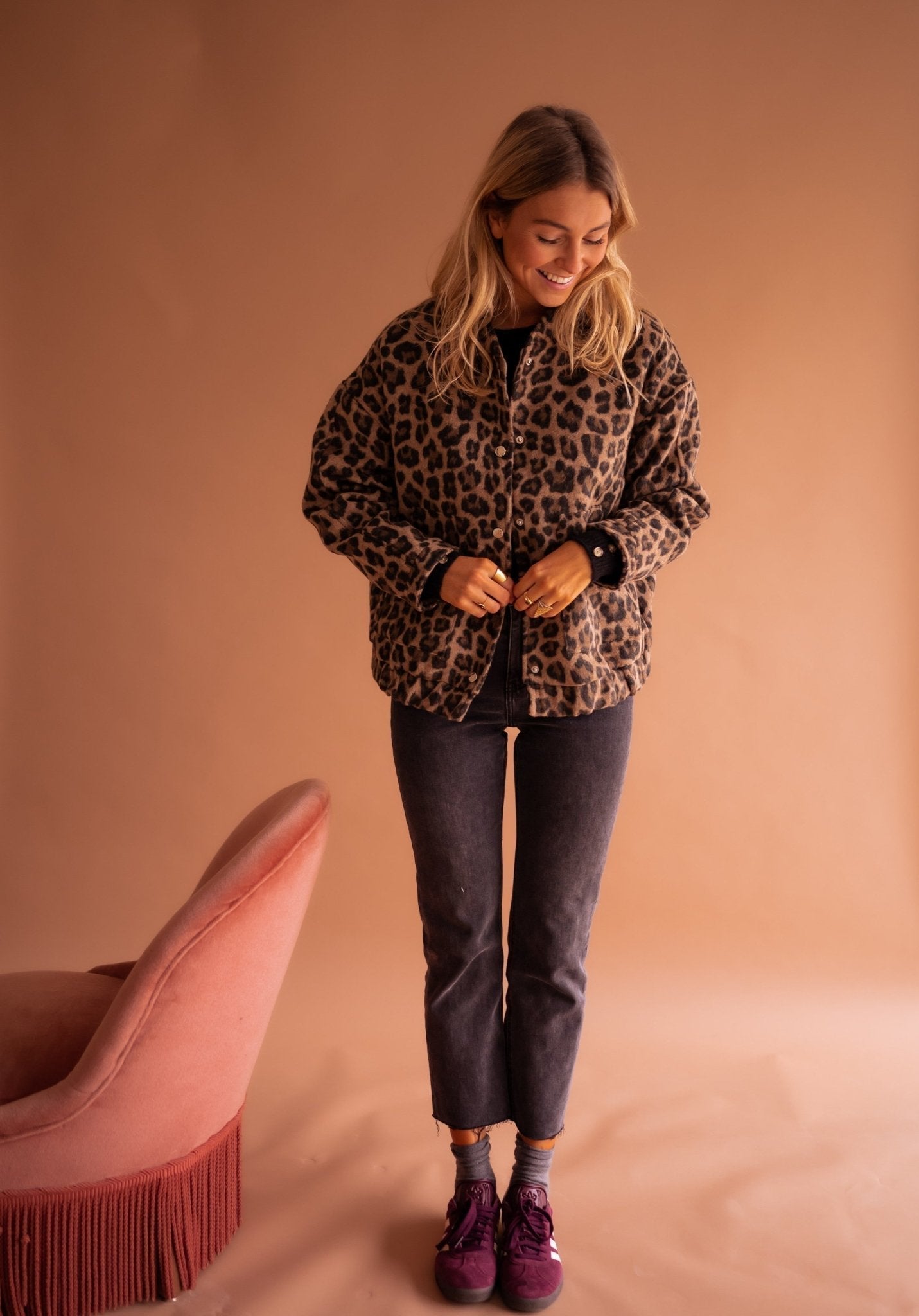 Rita Leopard Print Trendy Jacket - Lora Toronto