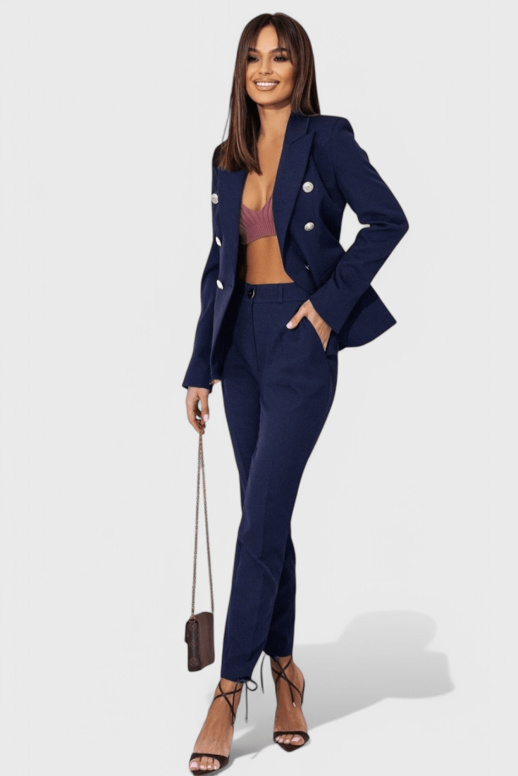 Rosalind Elegant Blazer and Trousers Set - Lora Toronto