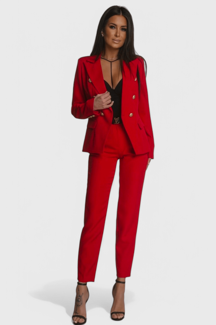 Rosalind Elegant Blazer and Trousers Set - Lora Toronto