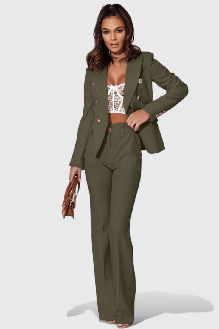 Rosalind Elegant Blazer and Trousers Set - Lora Toronto