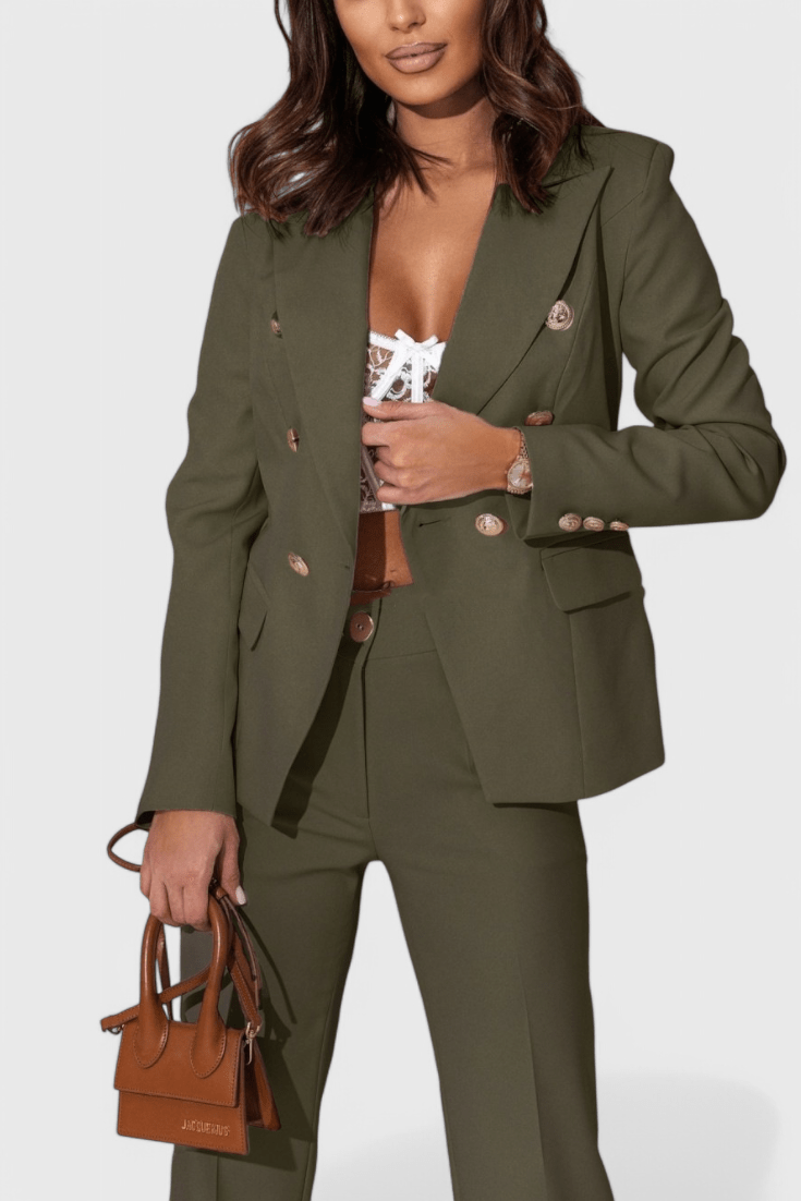 Rosalind Elegant Blazer and Trousers Set - Lora Toronto