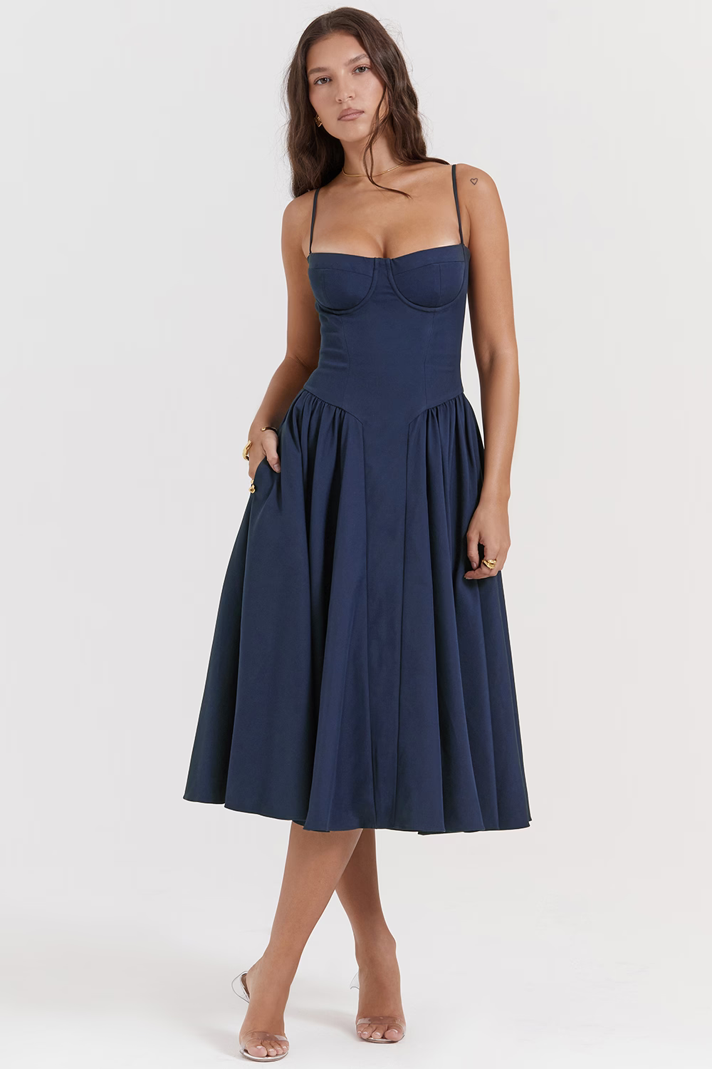 Felicity Sleeveless Corset Midi Dress