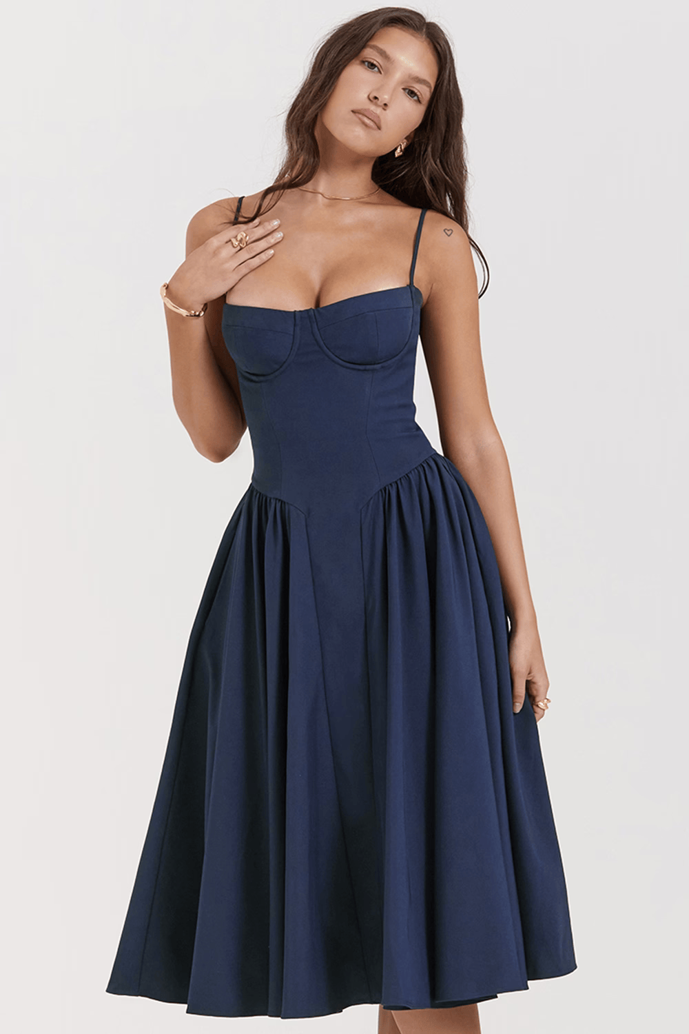 Felicity Sleeveless Corset Midi Dress