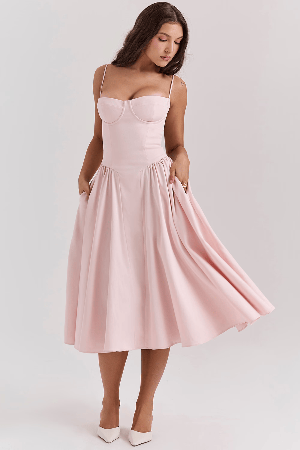 Felicity Sleeveless Corset Midi Dress