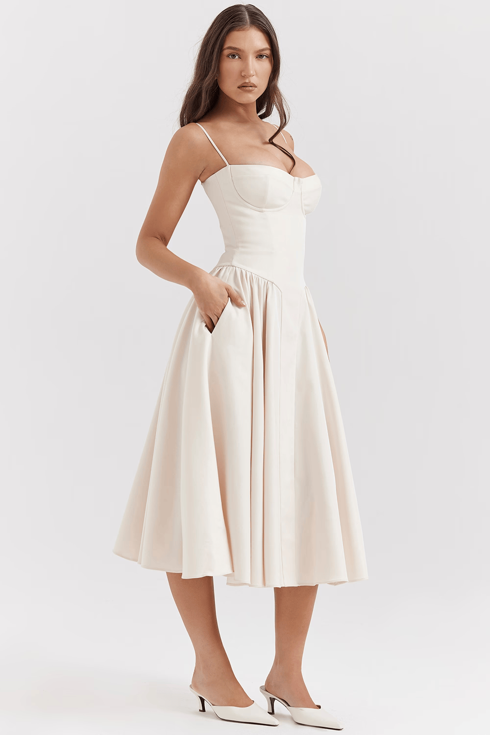 Felicity Sleeveless Corset Midi Dress