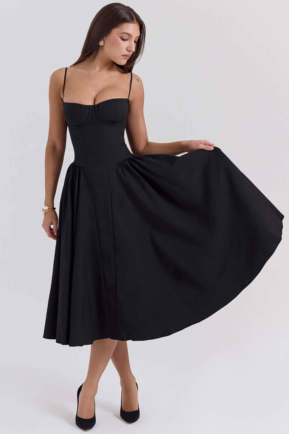 Felicity Sleeveless Corset Midi Dress