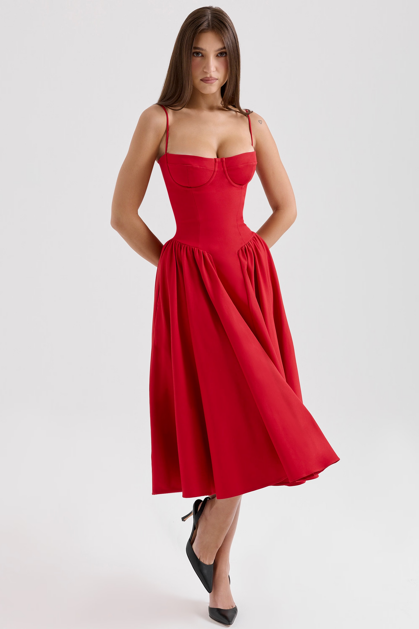 Felicity Sleeveless Corset Midi Dress