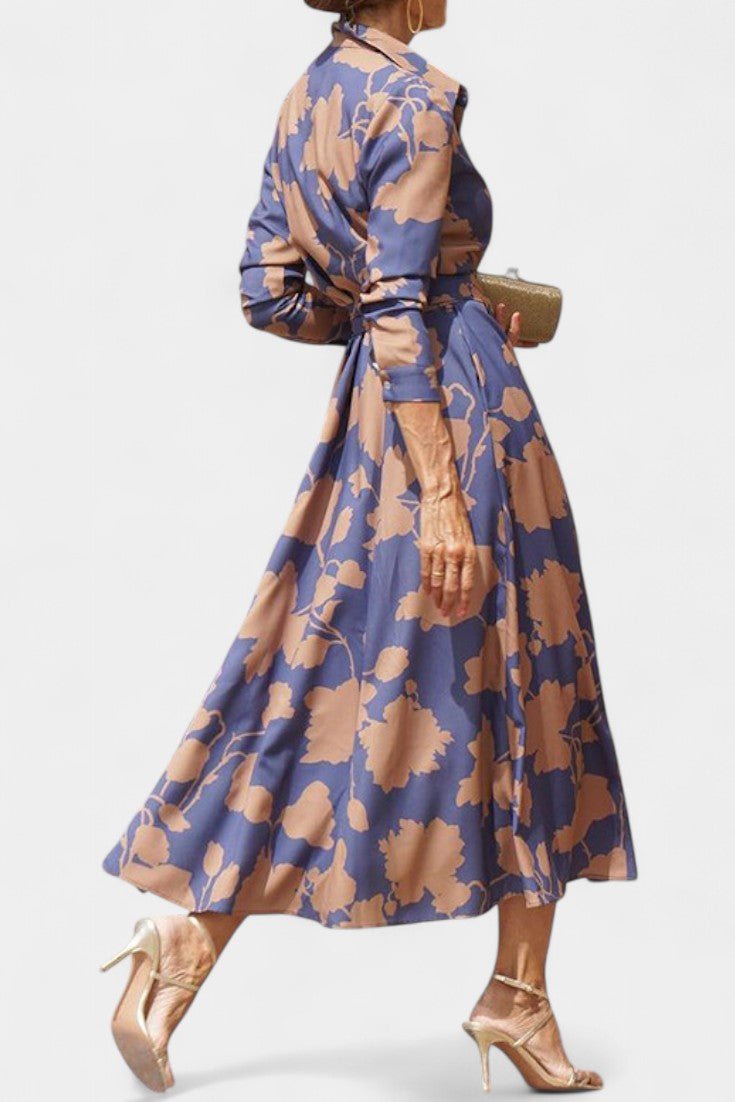 Samaria | Floral Collared Button Midi Dress - Lora Toronto